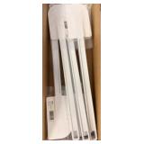 4 White Plastic Scrapers, Flat Blade