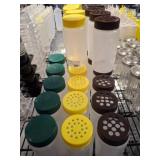 Plastic Shaker Bottles with Assorted Lids