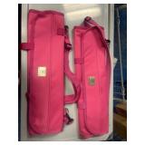 Pink 7-Pocket Knife Roll with Shoulder Strap