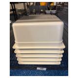 Cambro White Half-Sized Plastic prep Pans