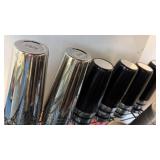 Black and Chrome Metal Shakers