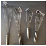 4 Stainless Steel Whisks