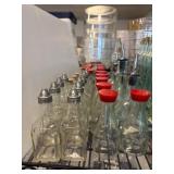 Glass Bottles with Spouts and Stoppers