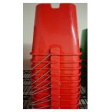 Stack of Kleen-Pail KP256RD Sanitizer Buckets