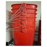 Kleen-Pail Sanitizer Red Buckets, Set of 7