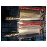 Two Stainless Steel Chinese Cleavers
