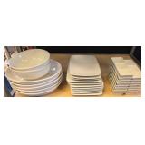 White Dinnerware Set with Various Pieces