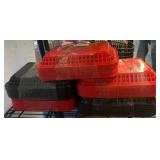 Red & Black Plastic Serving Platters