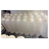 24 oz Clear Plastic Squeeze Bottles