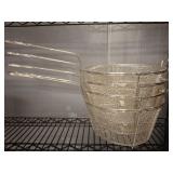Four Round Wire Fry Baskets, 12-Inch