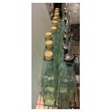Glass Bottles with Cork and Pour Spouts
