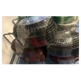 Pack of Stackable Oval Food Baskets