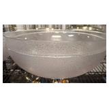 Clear Textured Plastic Serving Bowl