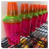 6 Plastic Cocktail Shakers