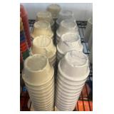 Stacked White Ceramic Cups
