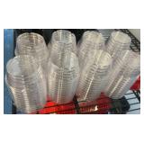 Stacked Clear Plastic Cups, Bulk Quantity