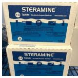 Boxes of Steramine Sanitizer Tablets