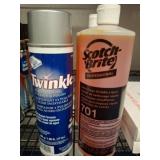 Twinkle Cleaner and Scotch-Brite Griddle Liquid