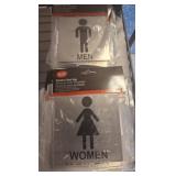 Stainless Steel Restroom Signs, Men and Women