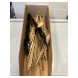 Plastic Food Tongs, Beige and Black