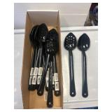 Black 13-Inch Serving Spoons