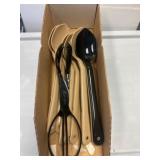 Black and Beige Plastic Serving Utensils