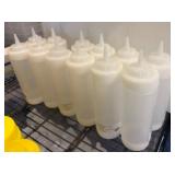16 Oz Plastic Squeeze Bottles, Set of 10