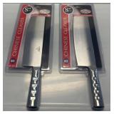 Two Winco 8-Inch Chinese Cleavers