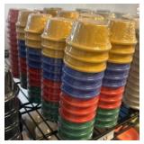 Stacked Multi-Color Plastic Cups