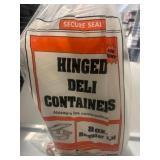 100-Count 8oz Hinged Deli Food Containers
