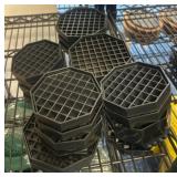 Octagonal Plastic Drip Catchers, Black