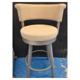 Swivel Bar Stool with Upholstered Seat