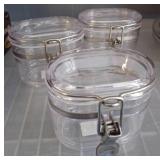 Clear Plastic Locking Canisters