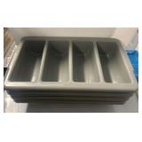 Winco Plastic 4-Compartment Condiment Trays