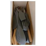 Kitchen Utensil Set with Wood and Silicone