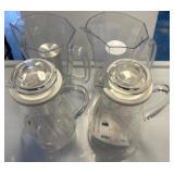 Clear Beverage Pitchers with Inserts