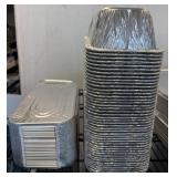 Stack of Disposable Aluminum Food Trays