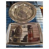 Stainless Steel Platter and Tray Set