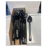 Piece Black Solid Serving Spoons