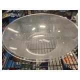 Clear Textured Acrylic Serving Bowl