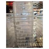 Cambro Clear Food Pans, 1/3 XOXO 4-inch GN Size