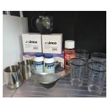 Restaurant Supplies Lot with Teapots & Glasses