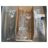 16-Inch Chrome Glass Hanging Rack Set