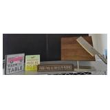 Winco Cleaver and Decorative Signs Lot