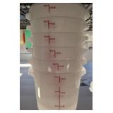 Plastic Food Storage Containers, 6 Qt