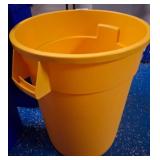 Yellow 32-Gallon Trash Can by Carlisle