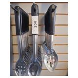 Slotted and Solid Stainless Steel Spoons