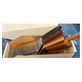 Winco Offset Turner Spatulas, Wood & Plastic Handl