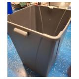 Gray Commercial Waste Bin with Handle