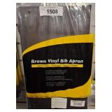 Brown Vinyl Bib Apron, New